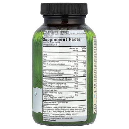 Irwin Naturals, Ashwagandha Healthy Brain Mood & Stress, 60 Liquid Soft-Gels