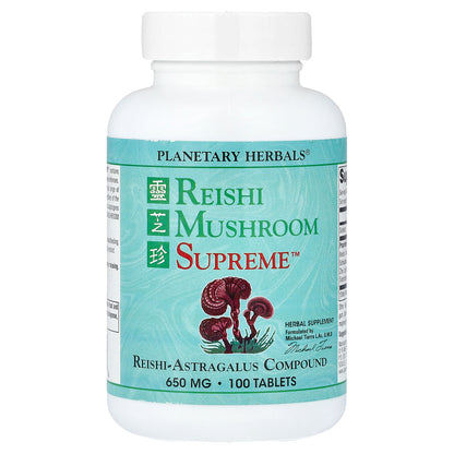 Planetary Herbals, Reishi Mushroom Supreme™, 100 Tablets