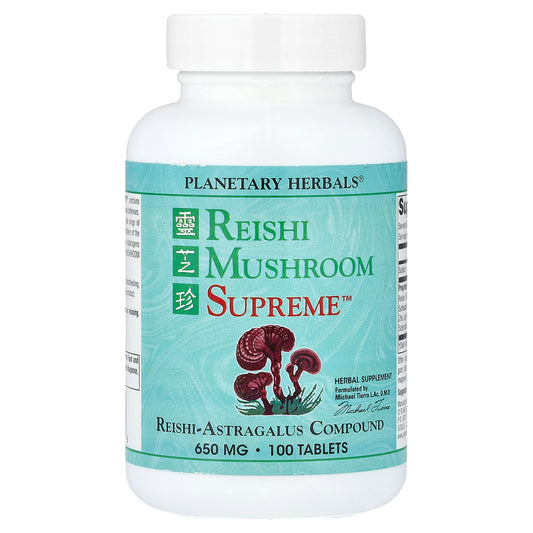 Planetary Herbals, Reishi Mushroom Supreme™, 100 Tablets