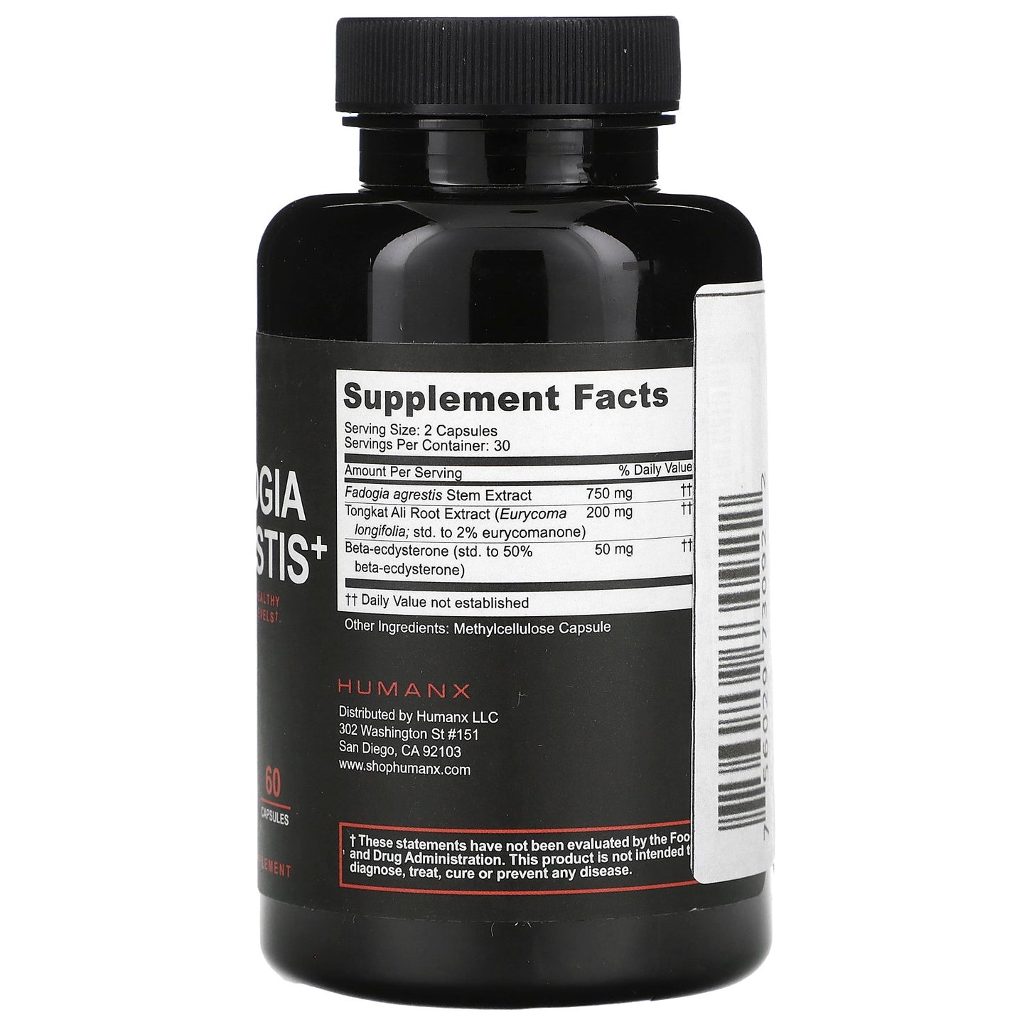 Humanx, Fadogia Agrestis+, 60 Capsules