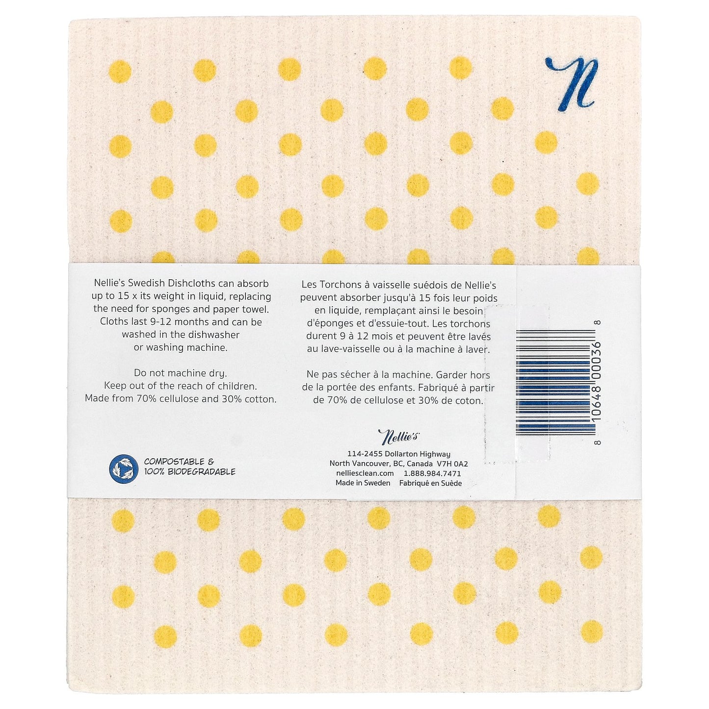 Nellie's, Swedish Dishcloths, 3 Cloths