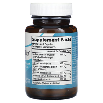 Pure Essence, Adrenal Stability , 30 Vegi-Caps