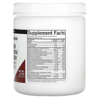 Kirkman Labs, Super Nu-Thera Powder with P-5-P, Natural Lemon, 16 oz (454 gm)