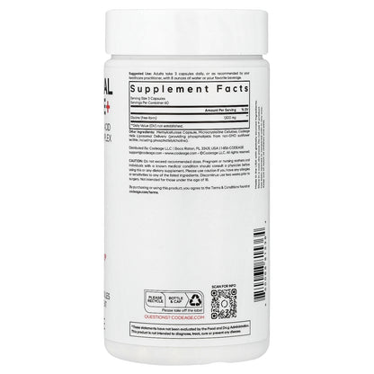 Codeage, Liposomal Glycine+, 180 Vegetable Capsules (500 mg per Capsule)