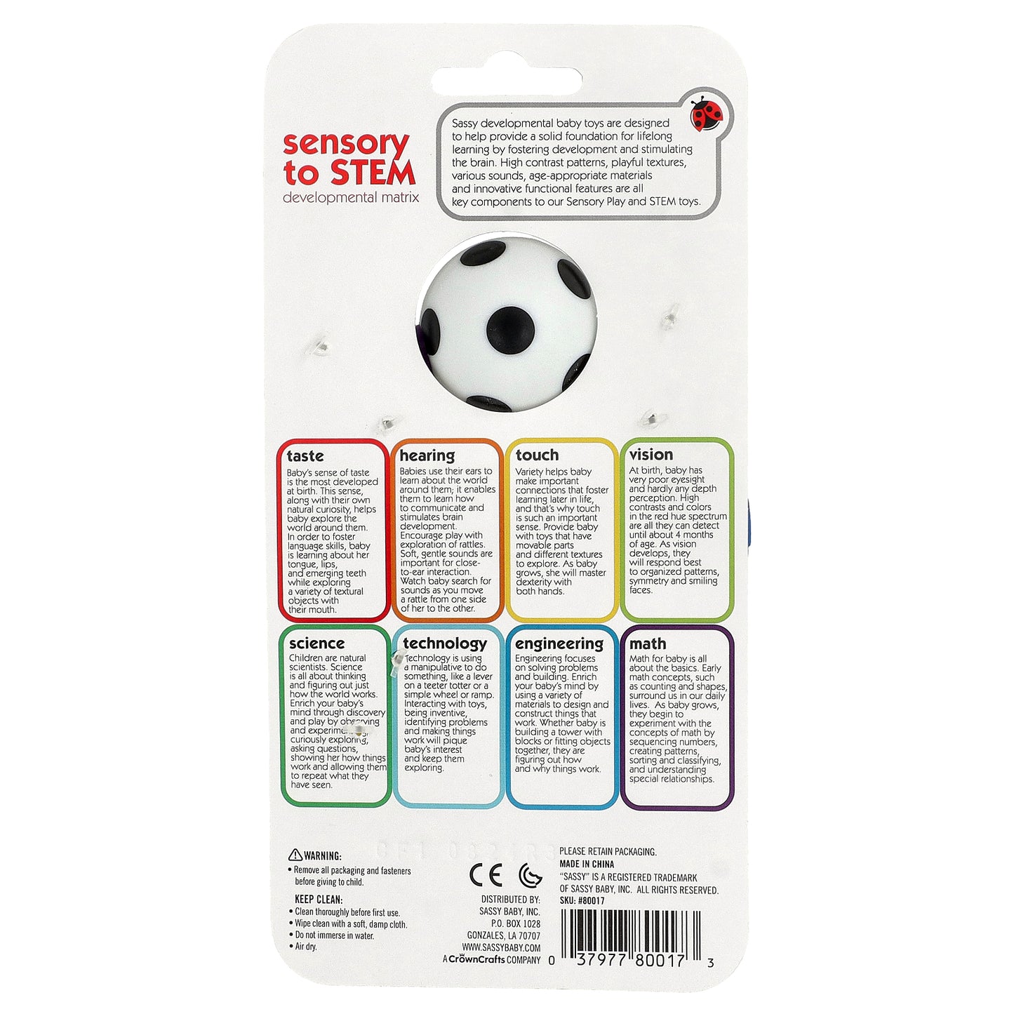 Sassy, Inspire The Senses®, Ring Rattle, 0+ Months, 1 Count