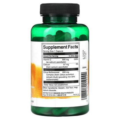 Swanson, Buffered Vitamin C with Bioflavonoids, 100 Capsules