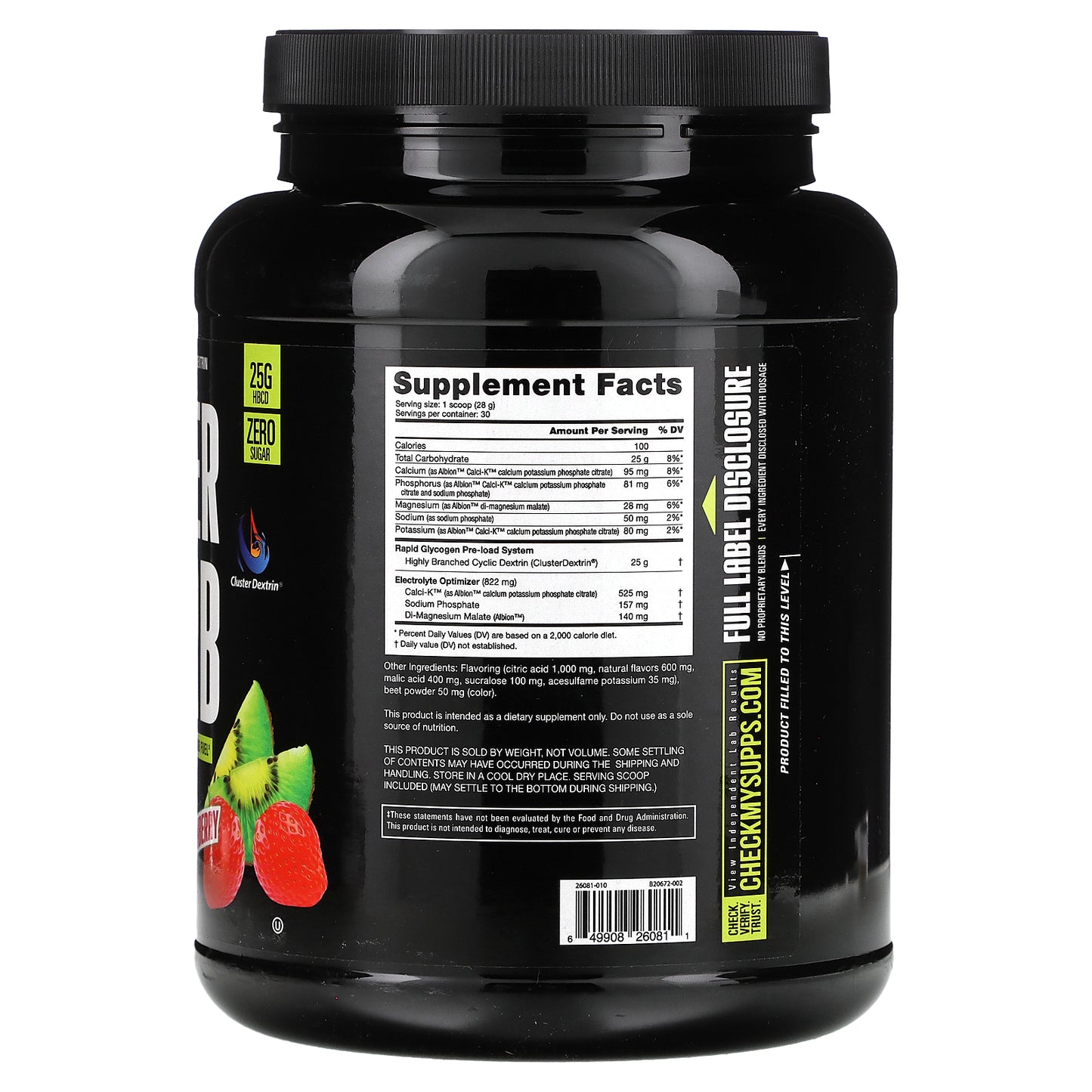 NutraBio, Super Carb, Kiwi Strawberry, 1.9 lb (840 g)