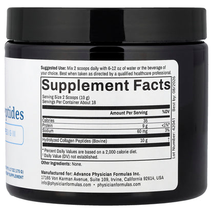 Advance Physician Formulas, Collagen Peptides, 6.17 oz (175 g)