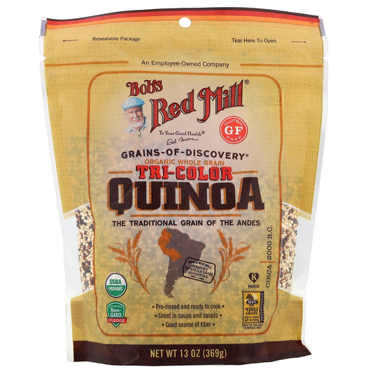 Bob's Red Mill, Organic Tri-Color Quinoa, Whole Grain, 13 oz (369 g)