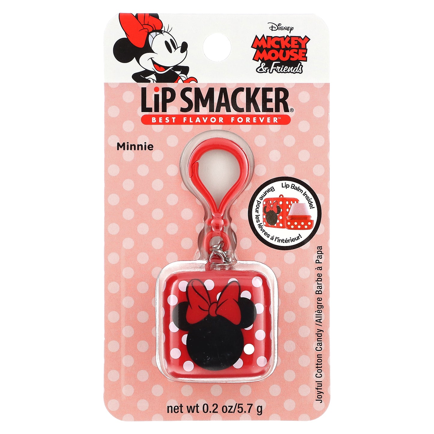 Lip Smacker, Disney Mickey Mouse & Friends, Lip Balm, Minnie, Joyful Cotton Candy, 0.2 oz (5.7 g)