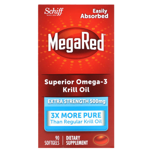 Schiff, MegaRed, Superior Omega-3 Krill Oil, Extra Strength, 500 mg, 90 Softgels