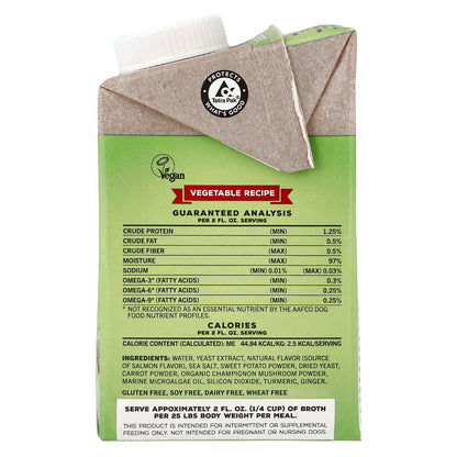 Brutus Bone Broth, Skin & Coat, Vegetable Recipe, For Dogs of All Ages, Salmon, 16.9 fl oz (500 ml)