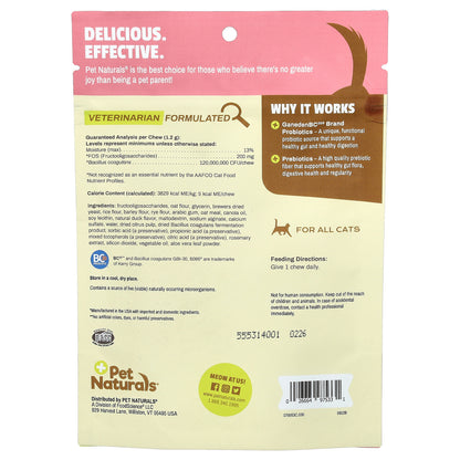 Pet Naturals, Daily Probiotic, For Cats, All Sizes, 30 Chews, 1.27 oz (36 g)