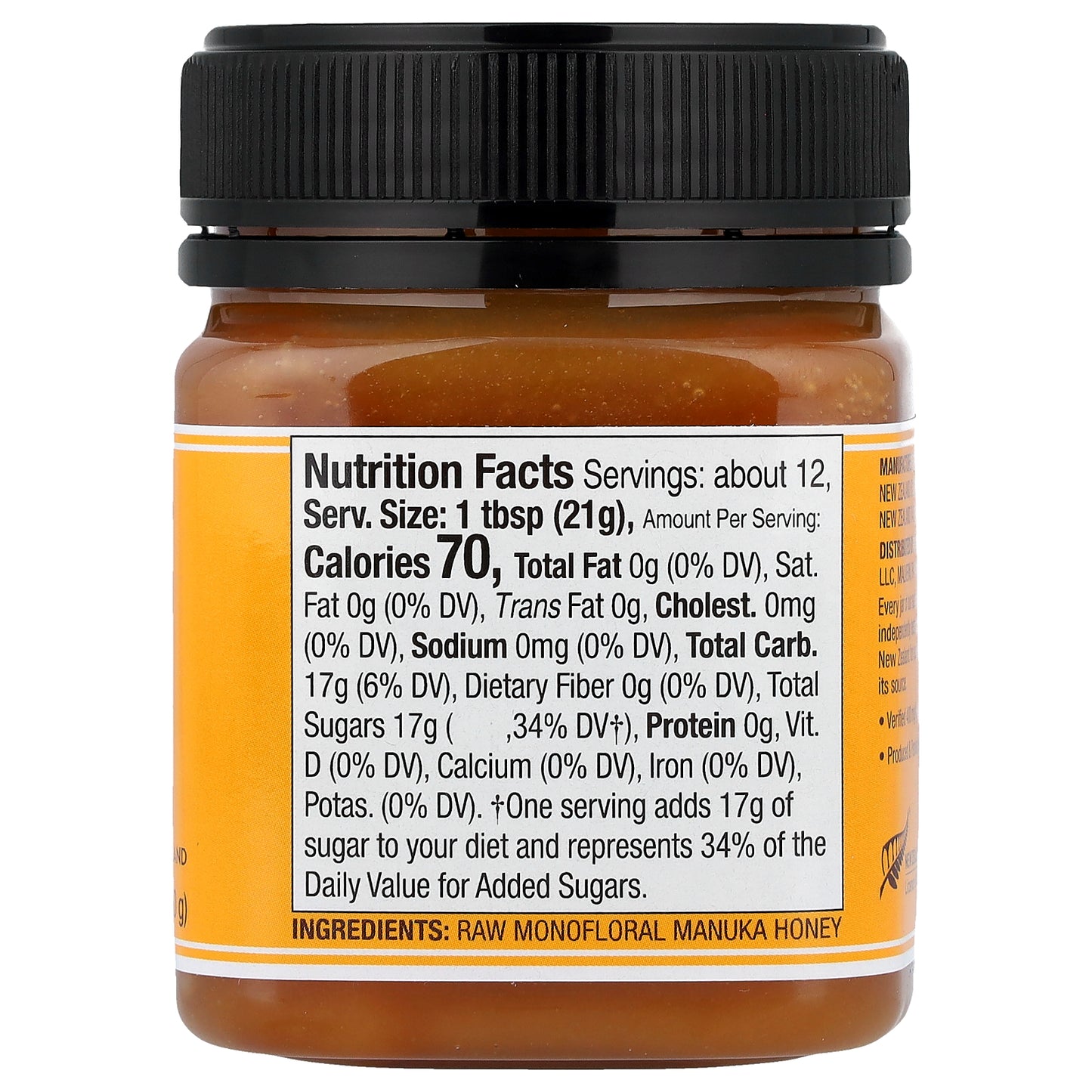 Wedderspoon, Raw Manuka Honey, MGO 400+, 8.8 oz (250 g)