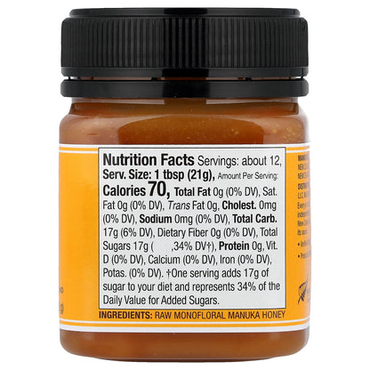 Wedderspoon, Raw Manuka Honey, MGO 400+, 8.8 oz (250 g)