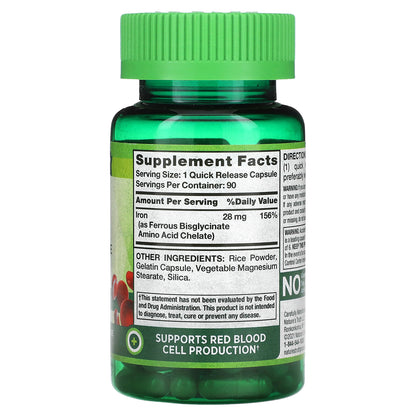 Nature's Truth, Easy Iron, 28 mg, 90 Quick Release Capsules