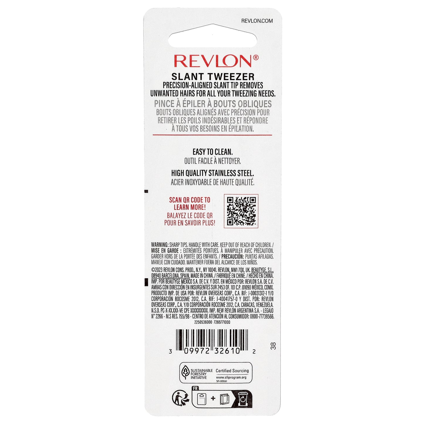 Revlon, Slant Tweezer, 1 Count