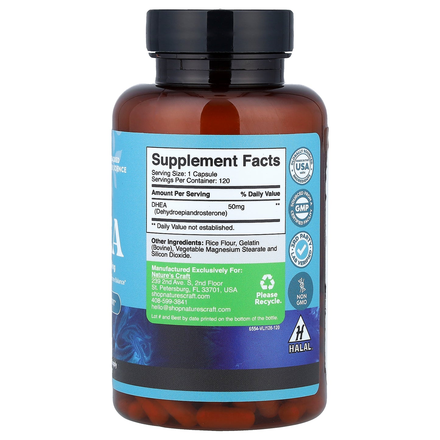 Nature's Craft, DHEA, 50 mg, 120 Capsules