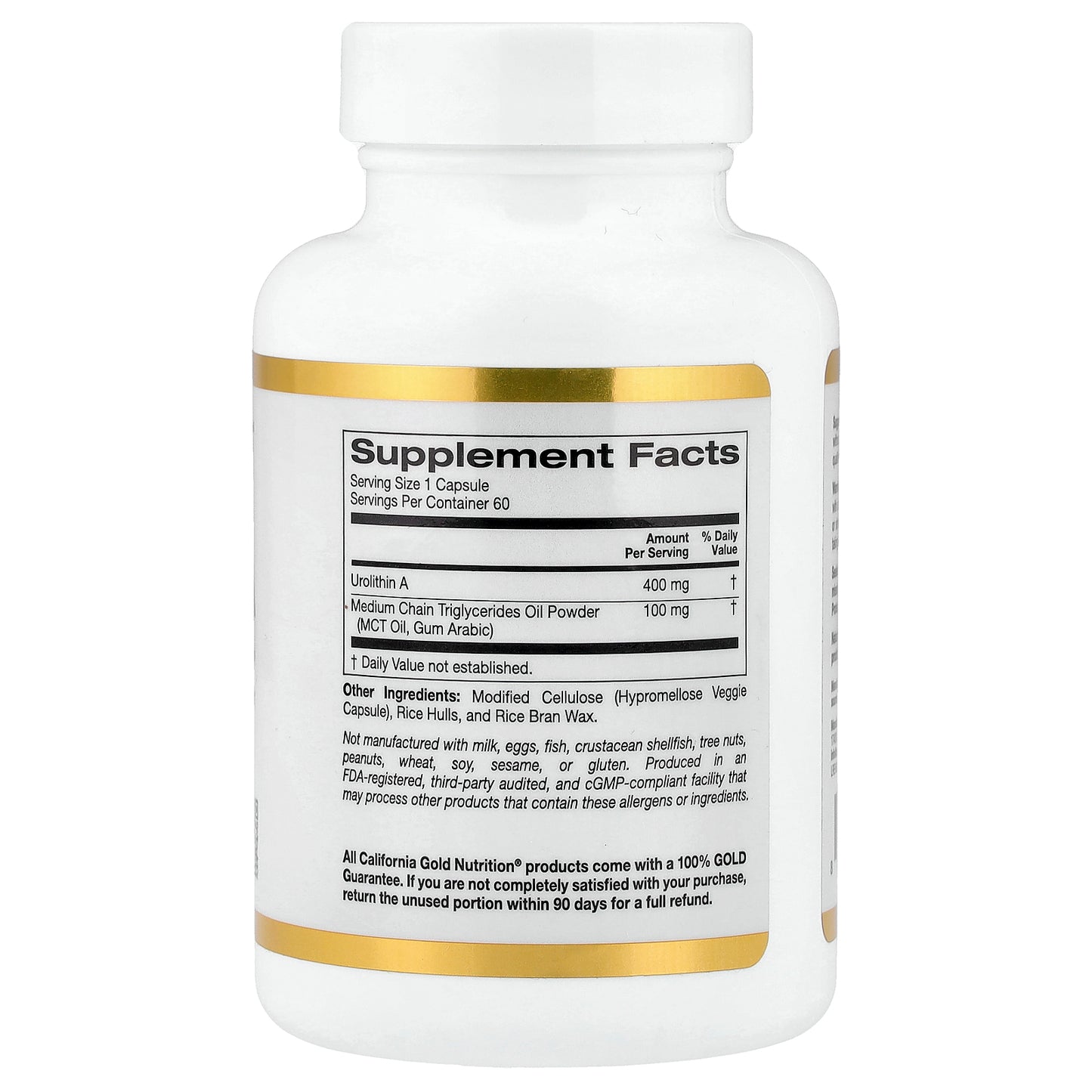 California Gold Nutrition, Urolithin A with MCT Oil Powder, 60 Veggie Capsules