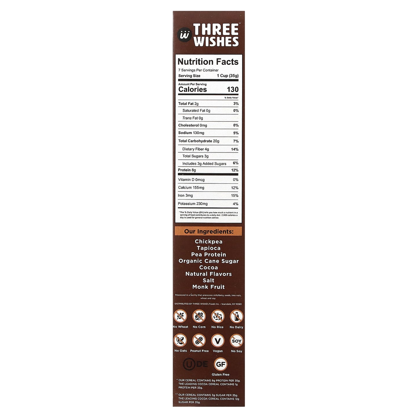 Three Wishes, Grain Free Cereal, Cocoa, 8.6 oz (245 g)