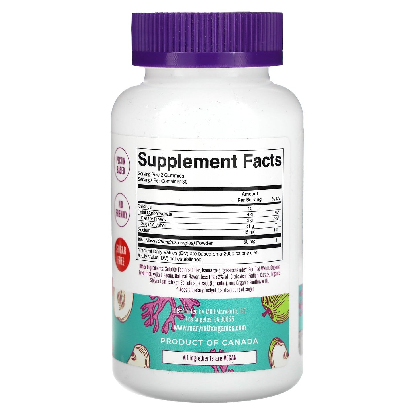 MaryRuth's, Sea Moss Gummies, Green Apple, 60 Gummies (25 mg per Gummy)