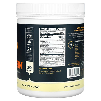 Nuzest, Clean Lean Protein, Smooth Vanilla, 17.6 oz (500 g)