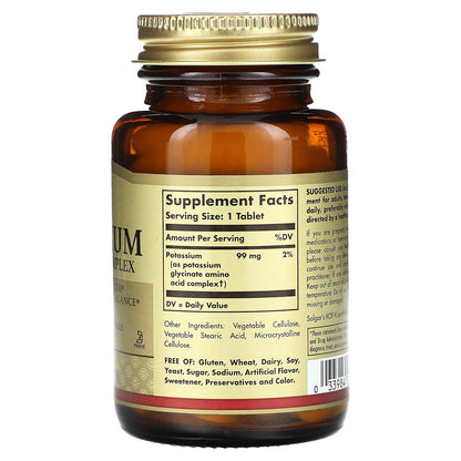 Solgar, Potassium Amino Acid Complex, 100 Tablets (99 mg per Tablet)