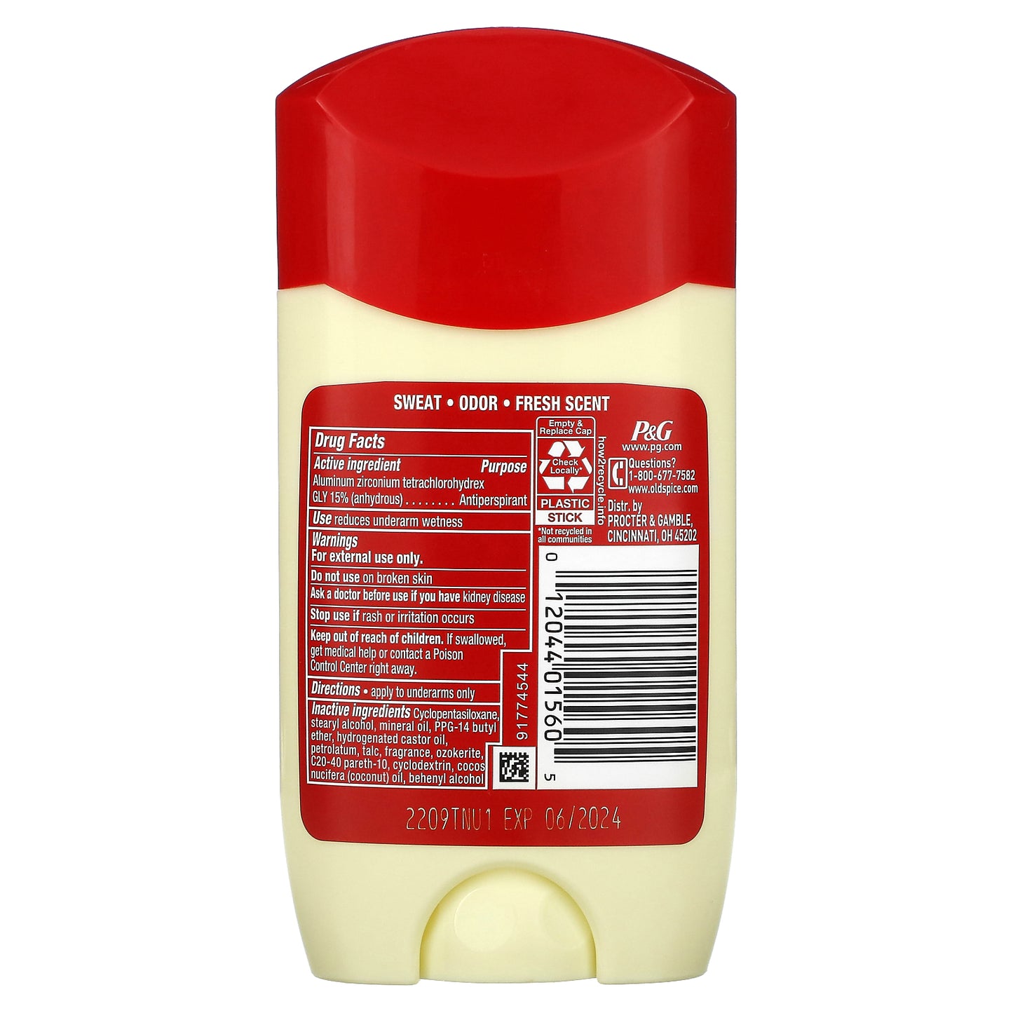 Old Spice, Anti-Perspirant & Deodorant, Fiji with Palm Tree, 2.6 oz (73 g)