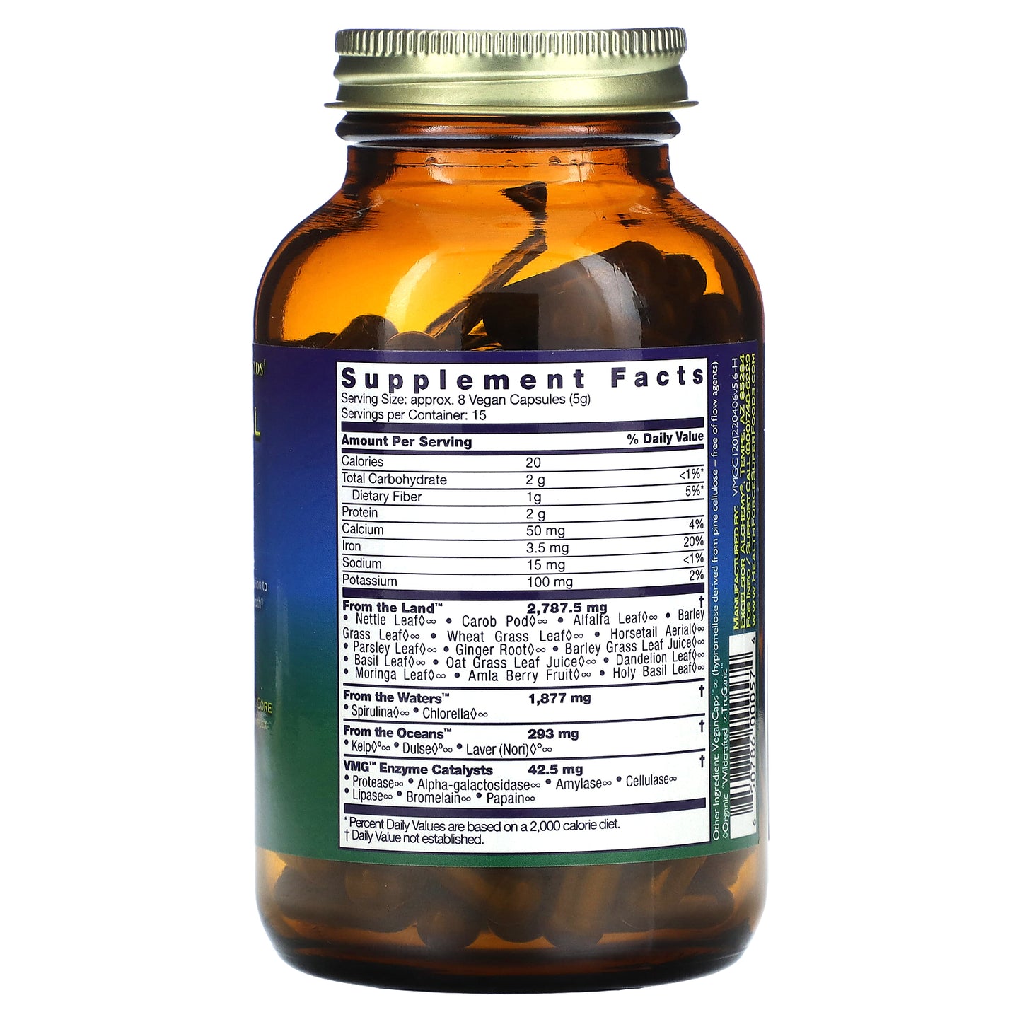 HealthForce Superfoods, Vitamineral Green, Version 5.6, 120 VeganCaps