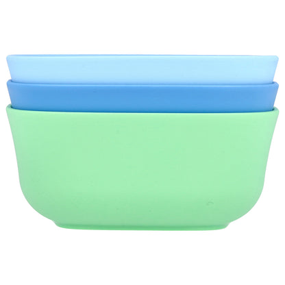 NUK, Stacking Bowls, 4+ Months, Blue & Green, 3 Bowls + 3 Lids