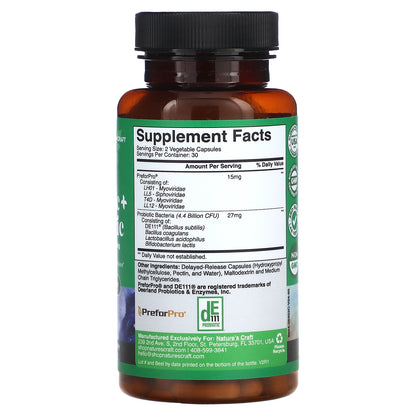 Nature's Craft, Prebiotic + Probiotic, 2.2 Billion CFU, 60 Capsules