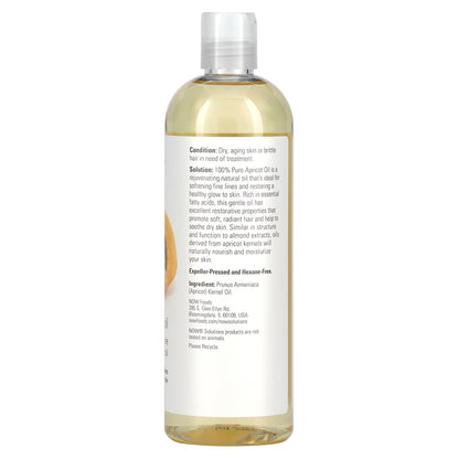NOW Foods, Solutions, Apricot Oil, 16 fl oz (473 ml)