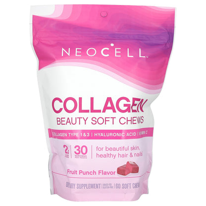 NeoCell, Collagen Beauty Soft Chews, Fruit Punch, 60 Soft Chews