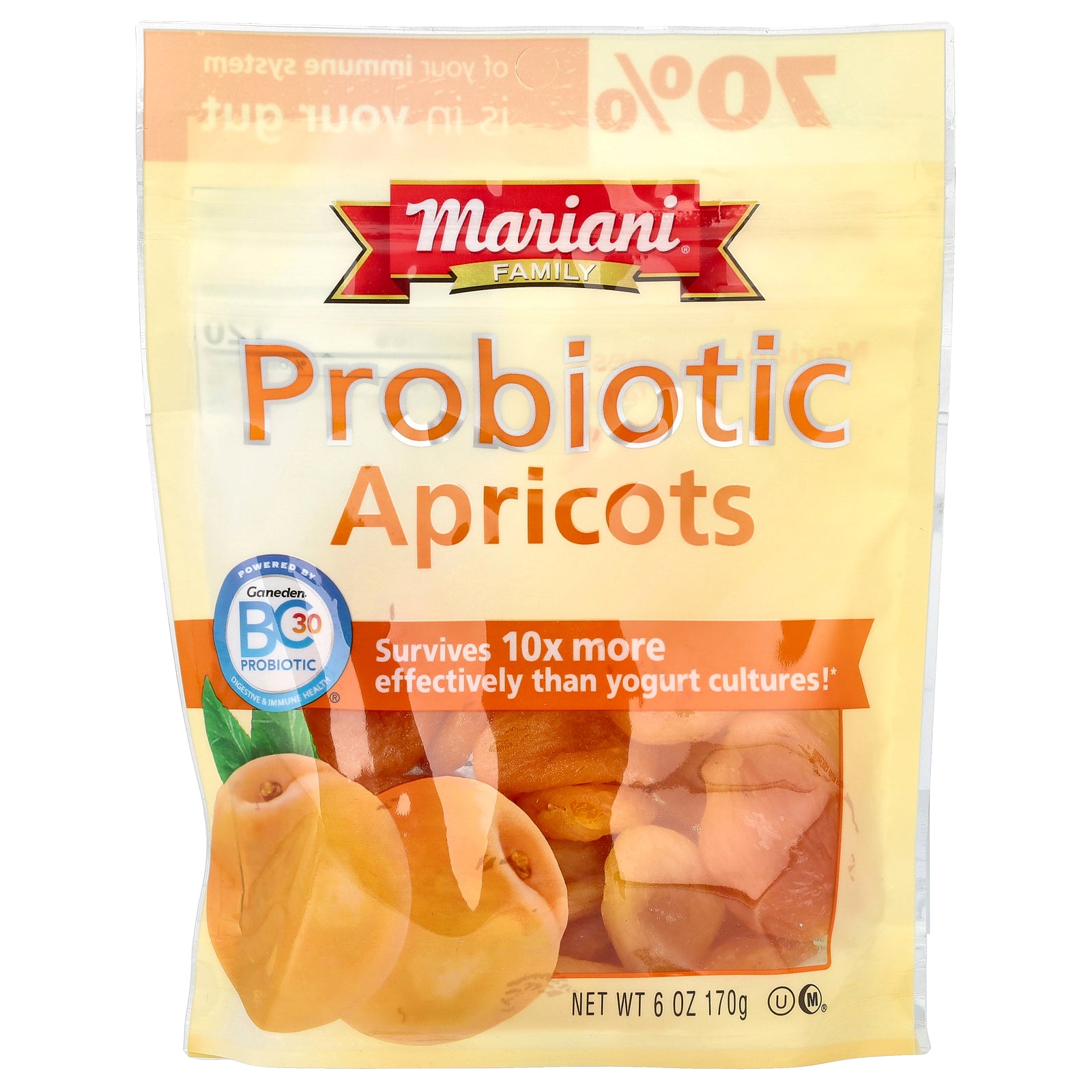 Mariani Dried Fruit, Probiotic Apricots, 6 oz (170 g)