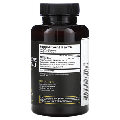 Humanx, Turkesterone & Tongkat Ali, 60 Capsules