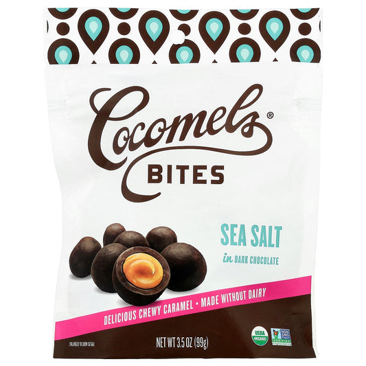 Cocomels, Bites, Sea Salt in Dark Chocolate , 3.5 oz (99 g)