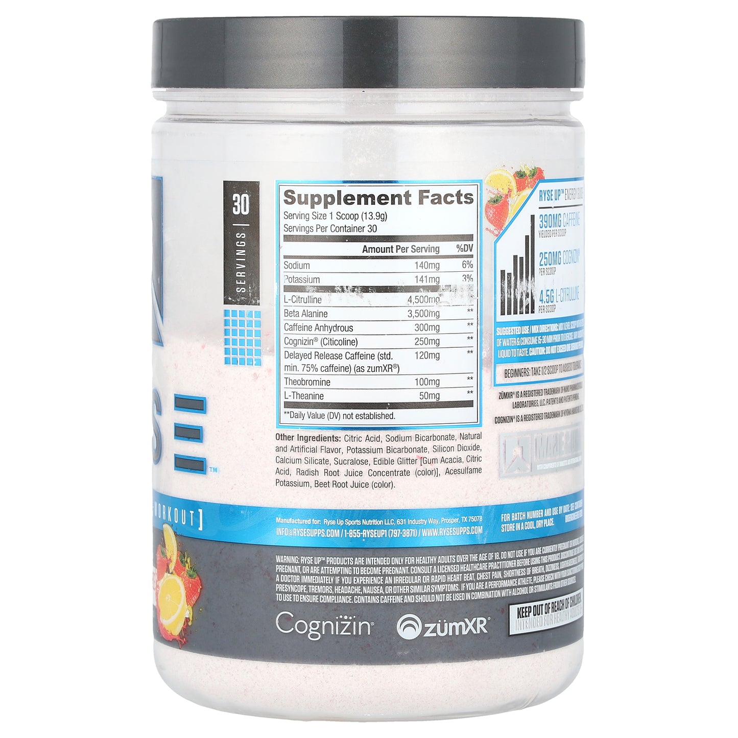 RYSE, Loaded Pre, Strawberry Squeeze, 14.7 oz (417 g)