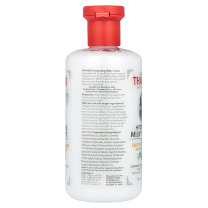 Thayers, Hydrating Milky Toner, Snow Mushroom, Alcohol-Free, Fragrance Free, 12 fl oz (355 ml)