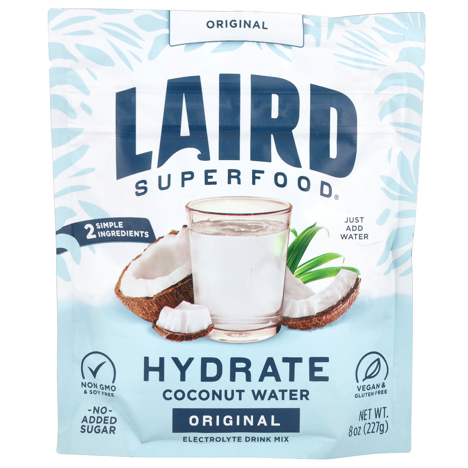 Laird Superfood, Hydrate, Coconut Water, Original, 8 oz (227 g)