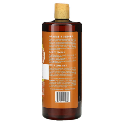 Dr. Jacobs Naturals, Plant-Based Rich Castile Body Wash, Orange & Ginger Essential Oil, 32 oz (946 ml)