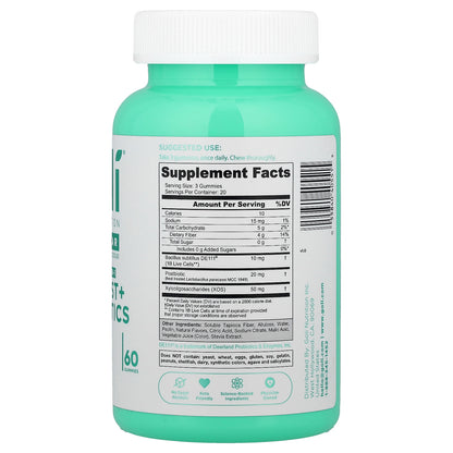 Goli Nutrition, Pre+Post+Probiotics Gummies, Zero Sugar, 60 Gummies