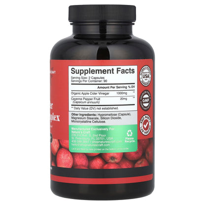 Nature's Craft, Apple Cider Vinegar Complex, 180 Capsules