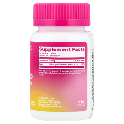 Pink Stork, Folic Acid, 400 mcg, 30 Capsules