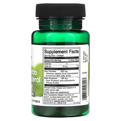 Swanson, Saw Palmetto & Beta-Sitosterol, 30 Softgels