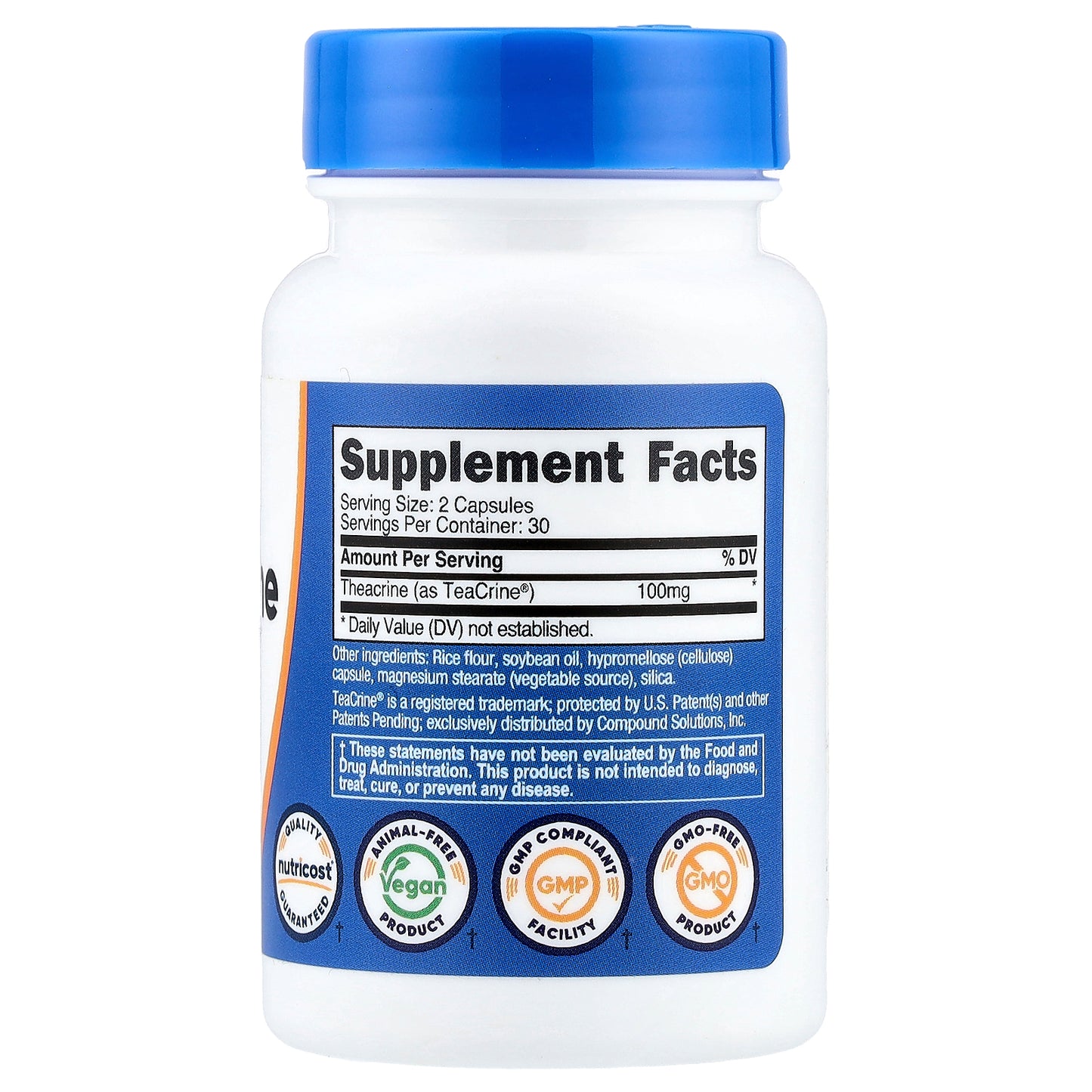 Nutricost, Theacrine as Teacrine®, 60 Capsules (50 mg per Capsule)