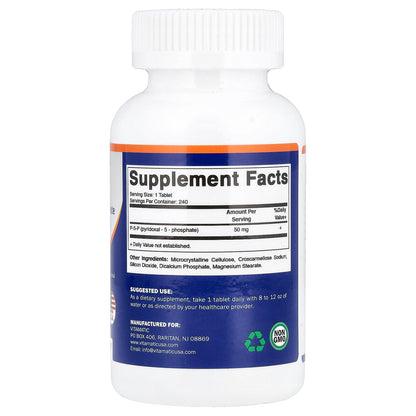 Vitamatic, P-5-P, 50 mg, 240 Tablets