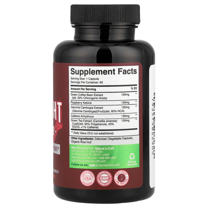 Nature's Craft, Weight Burner, 60 Capsules