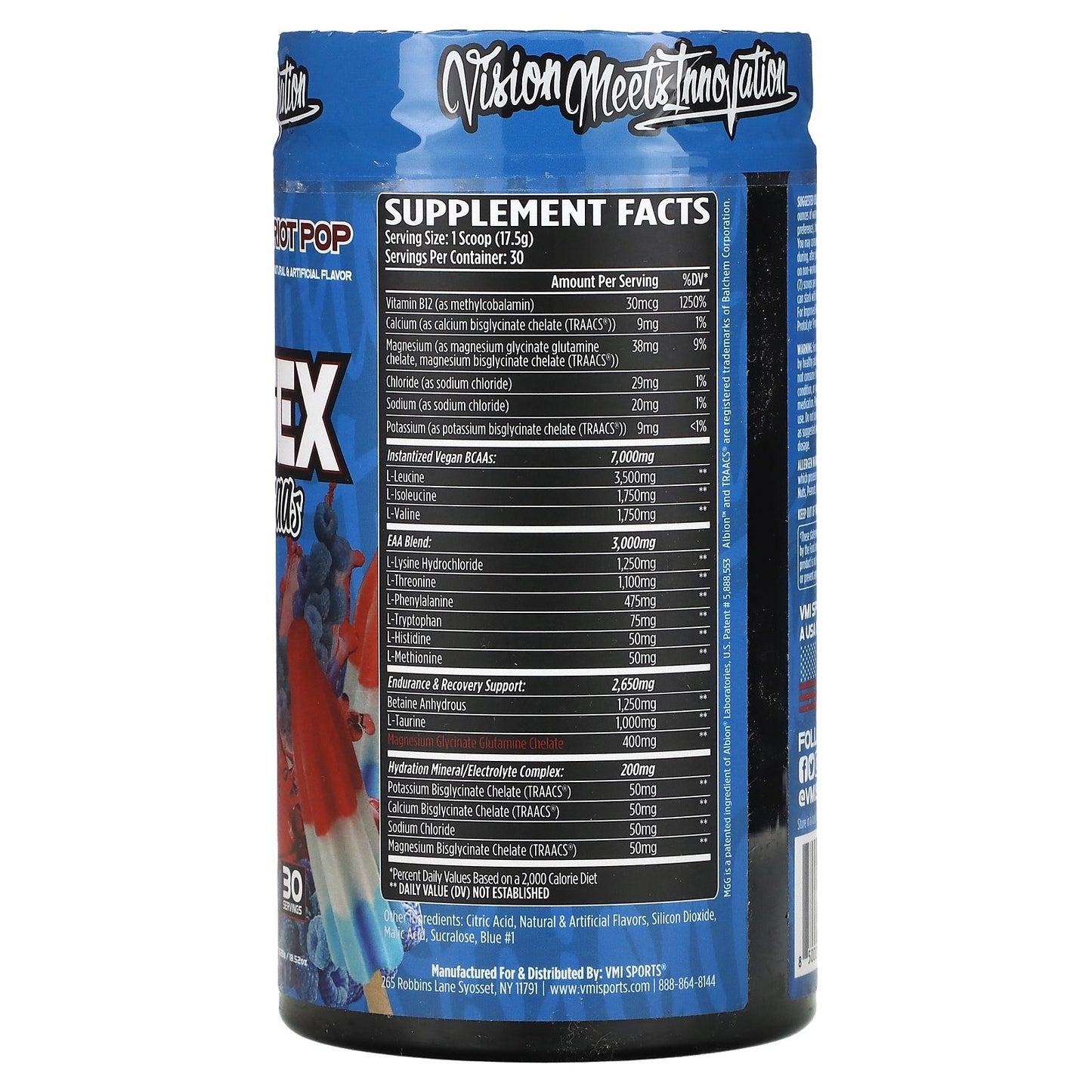 VMI Sports, Aminogex, EAAs/BCAAs, Patriot Pop, 18.52 oz (525 g)