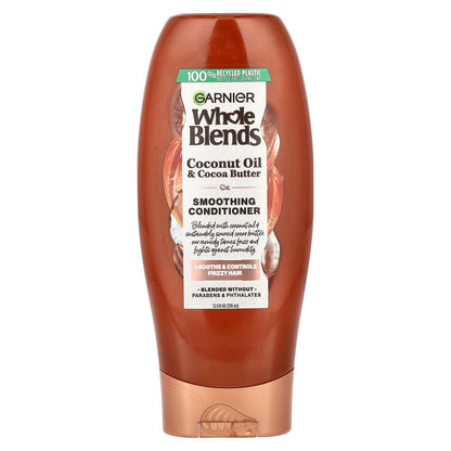 Garnier, Whole Blends, Smoothing Conditioner, Coconut Oil & Cocoa Butter, 12.5 fl oz (370 ml)