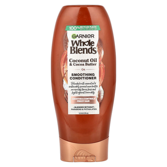 Garnier, Whole Blends, Smoothing Conditioner, Coconut Oil & Cocoa Butter, 12.5 fl oz (370 ml)